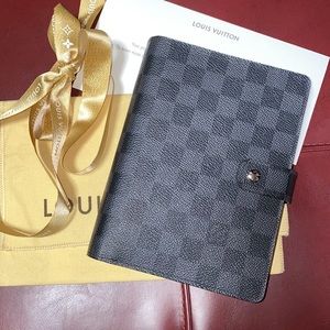 Louis Vuitton Damier Graphite MM 6 ring agenda.